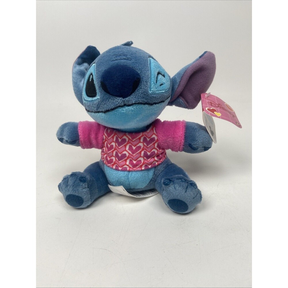 Disney Lilo and Stitch Winking Valentine Plush Stuffed Animal NEW JustPlay 6"